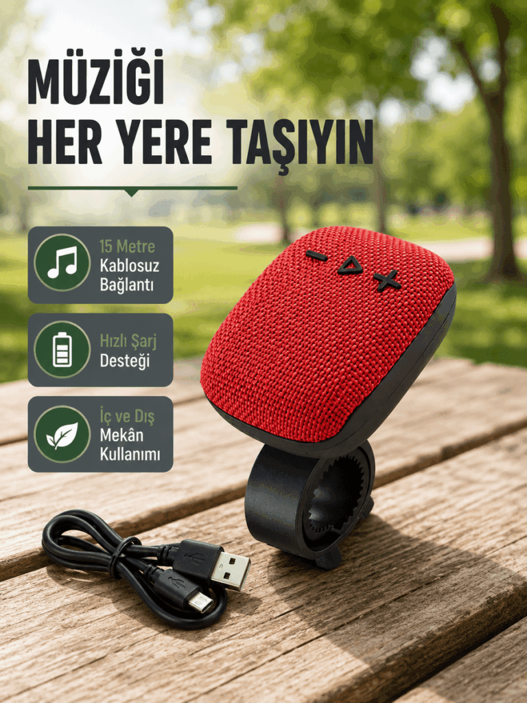 Taşınabilir Bluetooth Hoparlör – 5W Güçlü Ses, TWS ve FM Radyo Özellikli