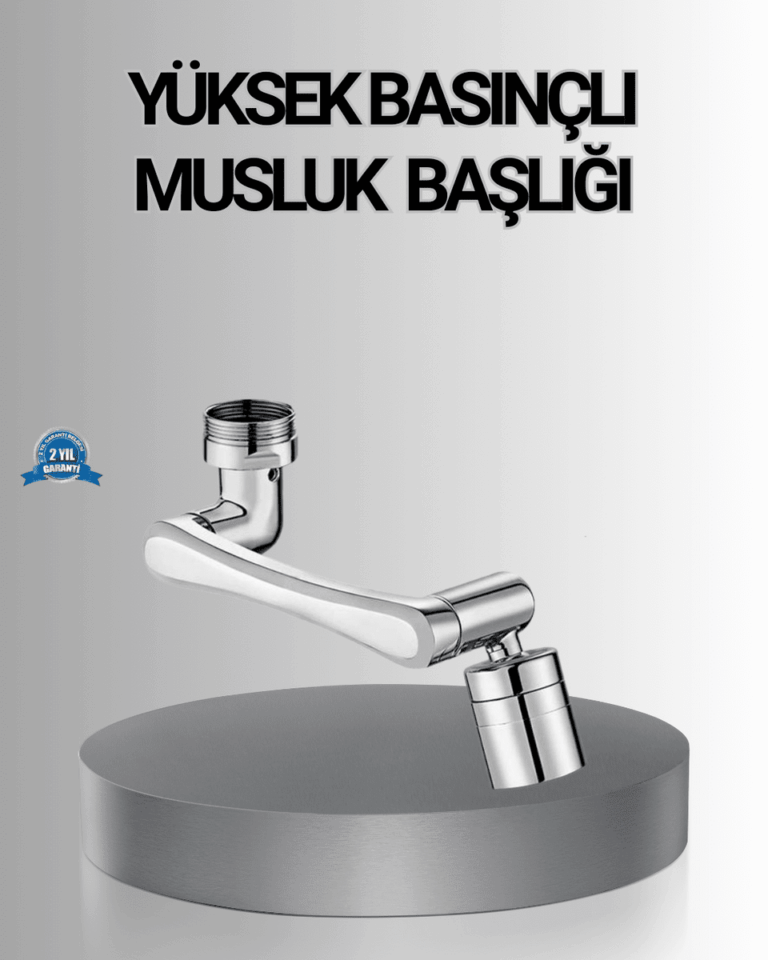 1080° Dönebilen Musluk Başlığı Robotik Kol Havalandırıcı Çok Yönlü Su Yönlendirme