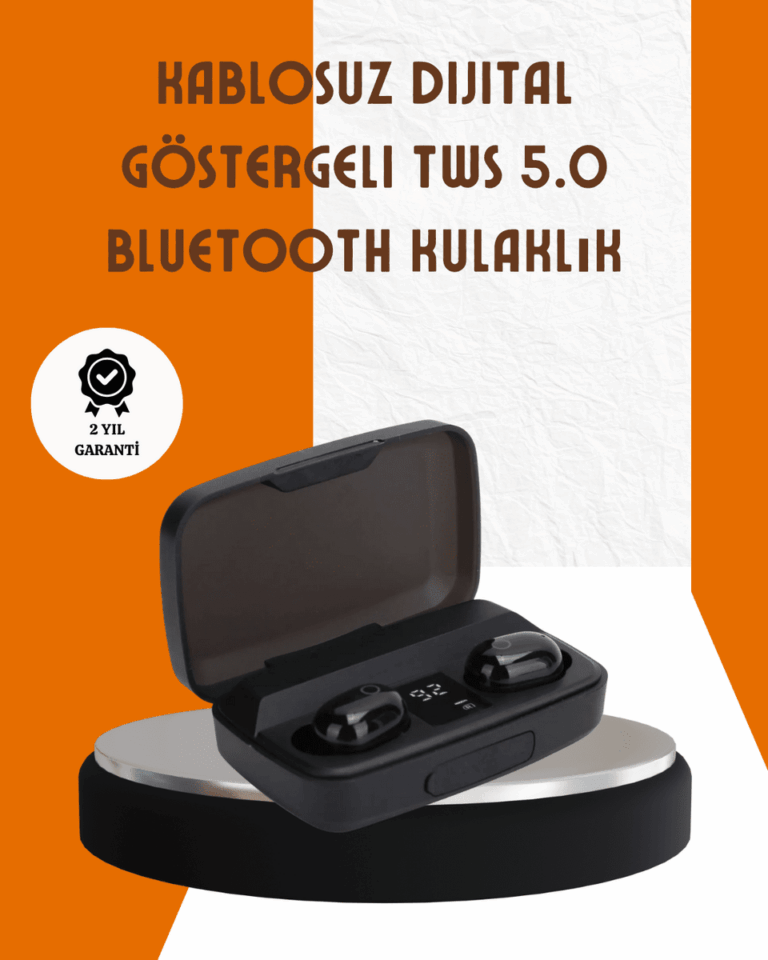Bluetooth V5.0 Parmak Dokunmatik Kontrol Kablosuz Kulaklık Şarj Kutulu Model