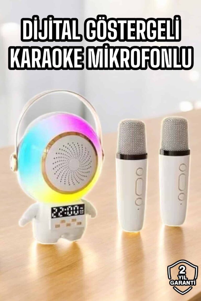 Çocuklara Özel Kablosuz Bluetooth Bağlantılı Karaoke Mikrofon