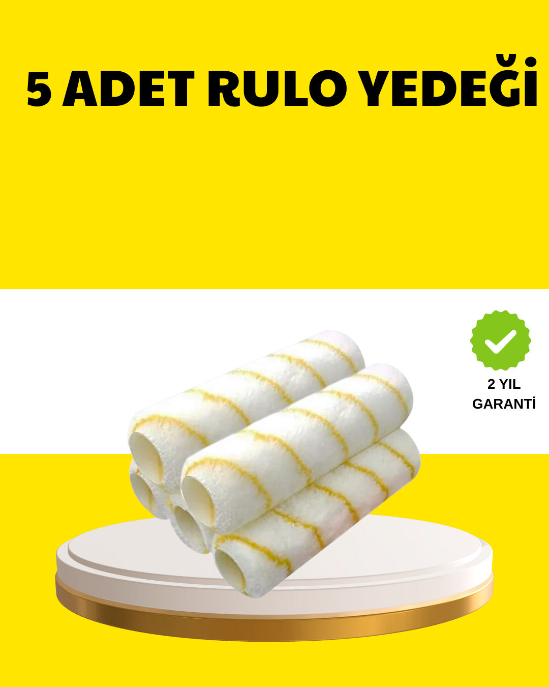 5’li İnce İşçilik Boya Rulo Seti Pürüzsüz ve Eşit Kaplama
