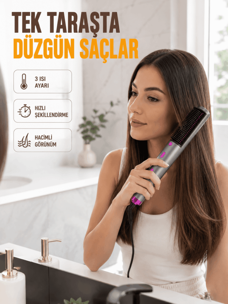 Hızlı Kurutma ve Şekillendirme İçin Saç Fırçası