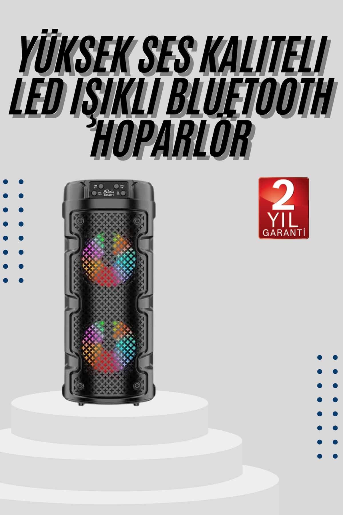 Bluetooth Hoparlör Büyük Boy Ses Bombası Fm Radyolu