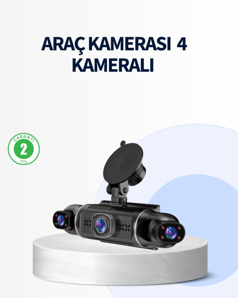 4 Kameralı Araç İçi Kamera 1080P GPS Takip WiFi Gece Görüşlü