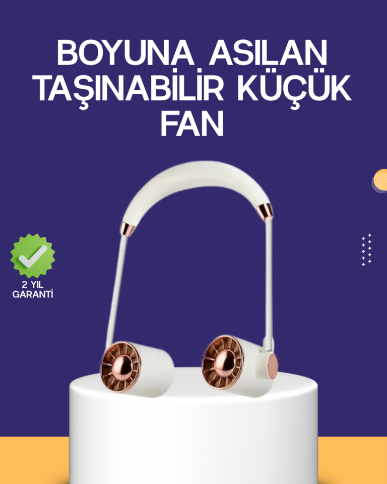 Katlanabilir Asılabilir Mini Fan USB Şarjlı 3 Kademeli Sessiz