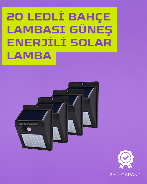 Güneş Enerjili Akıllı Duvar Lambası | PIR Sensörlü, Otomatik Aydınlatma, Dış Mekan İçin