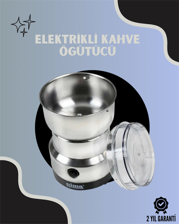 Paslanmaz Çelik Kahve Değirmeni | Düşük Gürültü, Yüksek Devir, Fındık ve Tahıl İçin Uygun