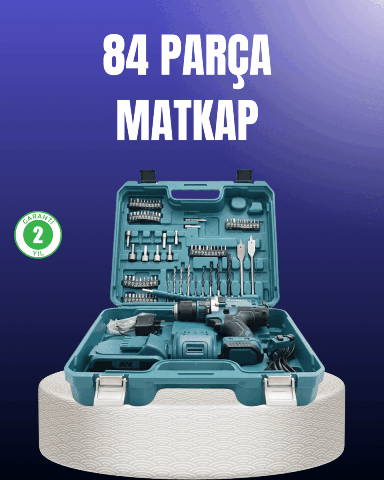 Taşınabilir Çantalı Şarjlı Matkap ve Vidalama Seti