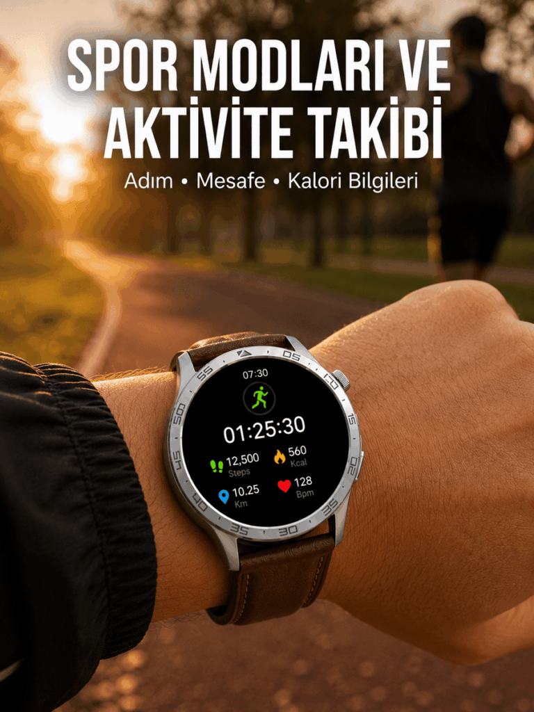 Bluetooth Bağlantılı Günlük Yaşam ve Spor Takip Akıllı Saati