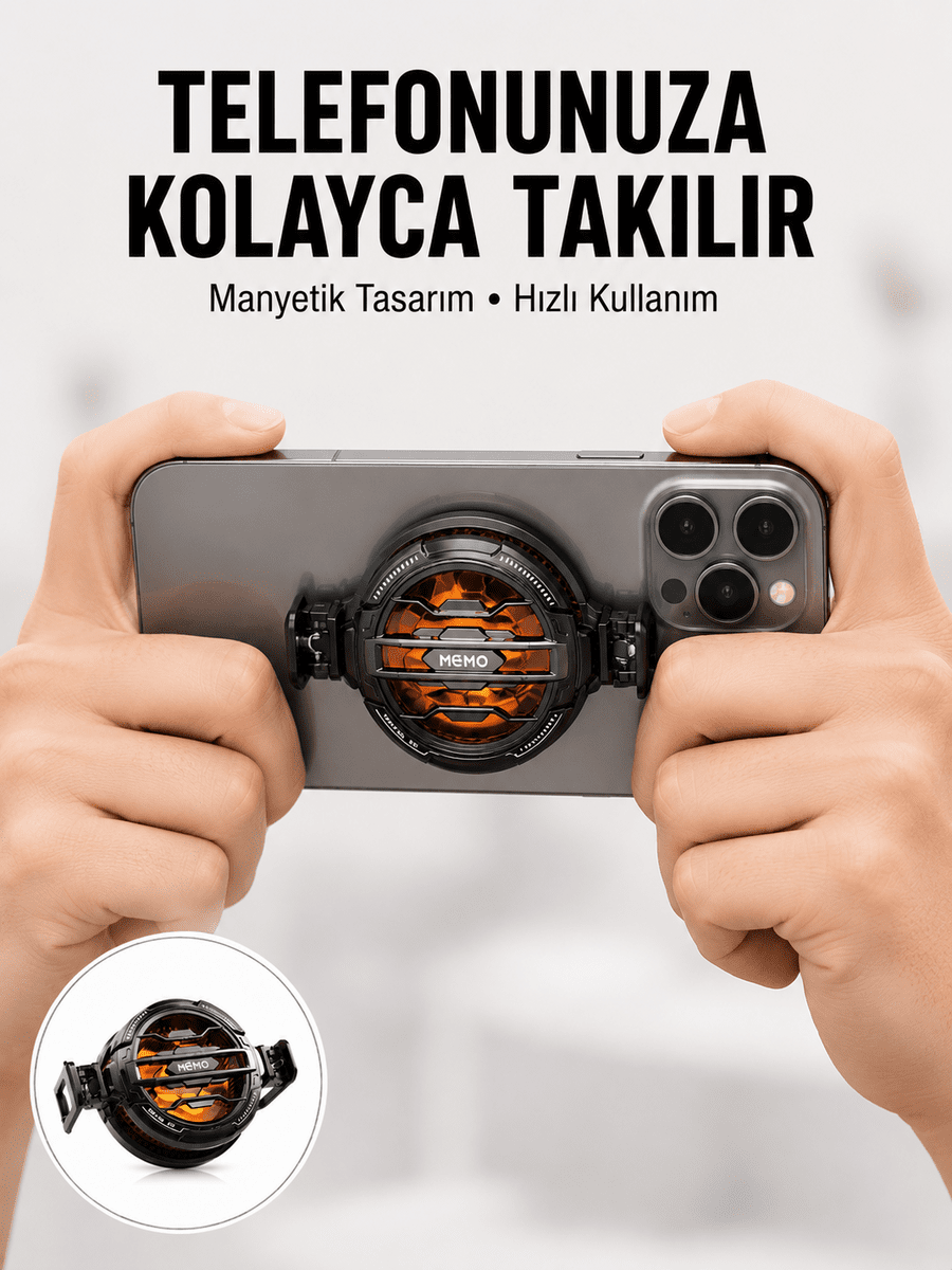 Telefon Soğutucu | LED Işık Efektli | Power Aparatlı | Sessiz ve Taşınabilir Model Yeni Nesil