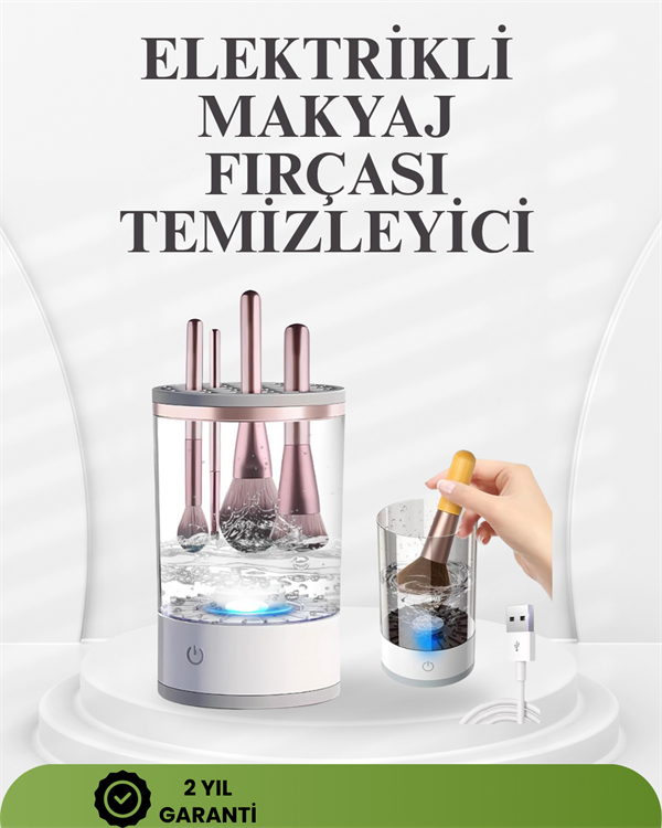 Taşınabilir, Sessiz ve Güçlü Makyaj Fırçası Temizleme Makinesi