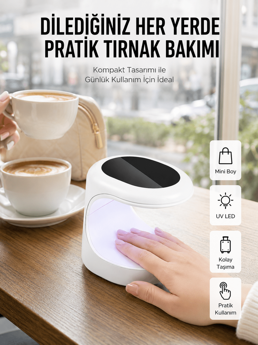 Kalıcı Oje Kurutucu UV Led Teknolojisi Taşınabilir Mini Tırnak Kurutucu