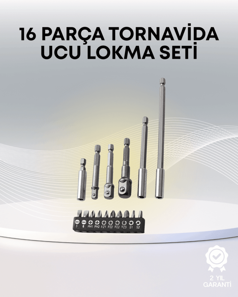 Metal Gövdeli 16lı Bits Seti Çok Fonksiyonlu Tamir Aleti