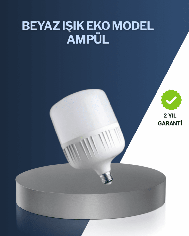 Uzun Ömürlü Şarjlı LED Ampul 30 Watt Güçlü Aydınlatma