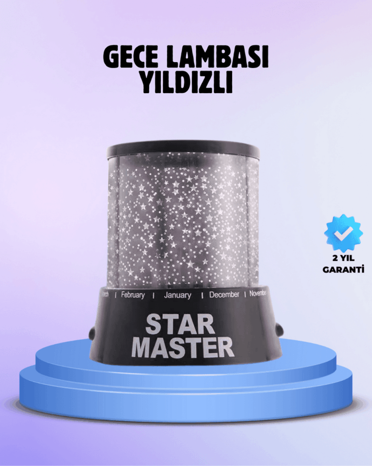 Odayı Yıldızlarla Dolduran Galaxy Efektli LED Projektör Işık