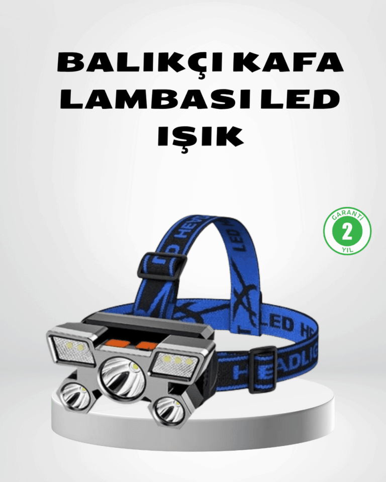 Şarj Edilebilir LED Kafa Feneri – 4 Işık Modu, IPX5 Su Geçirmez, Hareket Sensörlü
