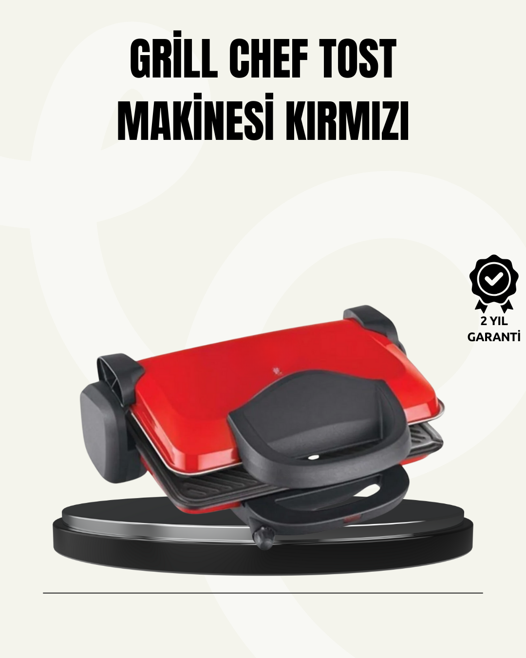 Tost Makinesi Geniş Kapasiteli Çıkarılabilir Plaka Üç Kademeli Isı Ayarlı