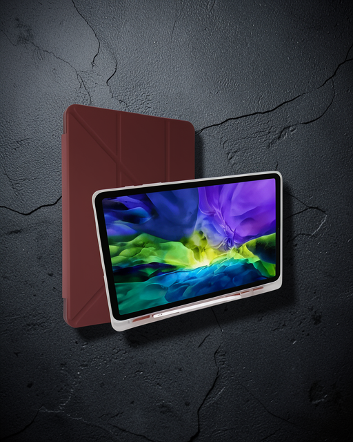 Samsung Galaxy X200 Tab A8 10.5 Kılıf Kalemlikli Mars Tablet Kılıfı - Mürdüm