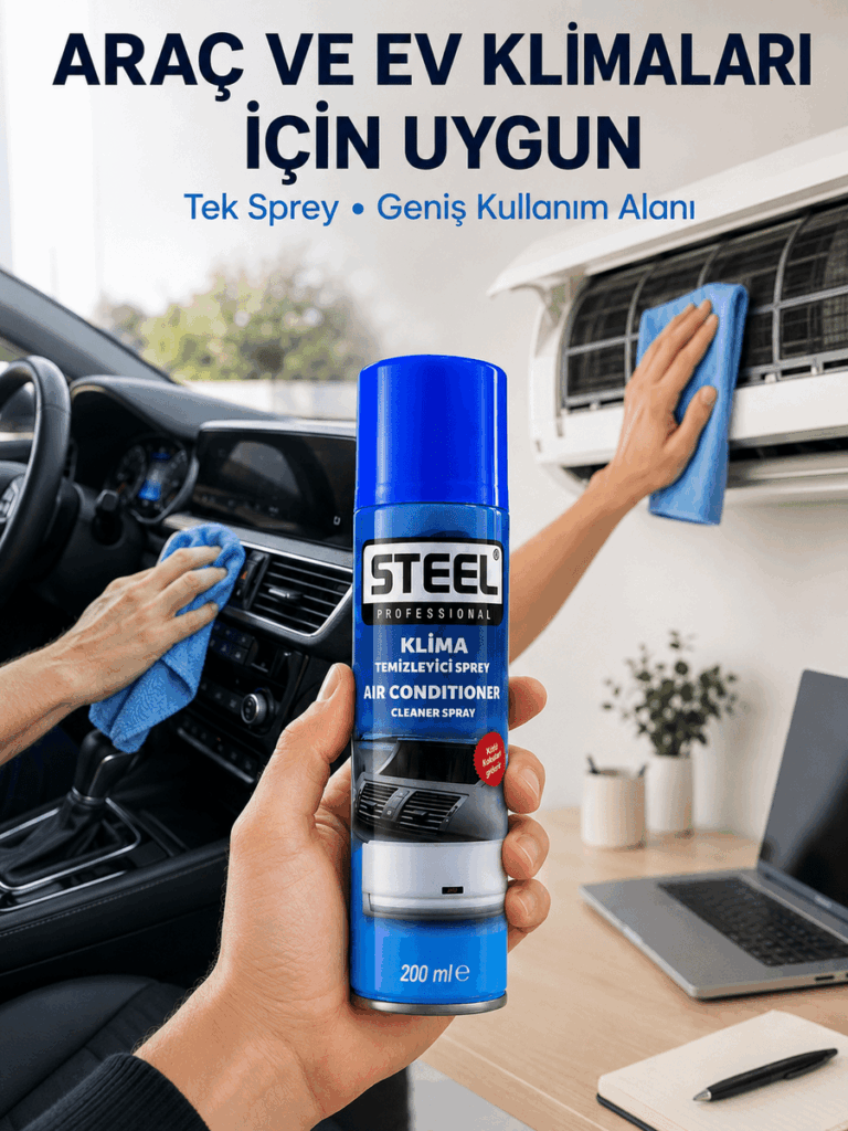 Araç Kliması ve Ev Tipi Klimalar İçin Temizlik Çözümü