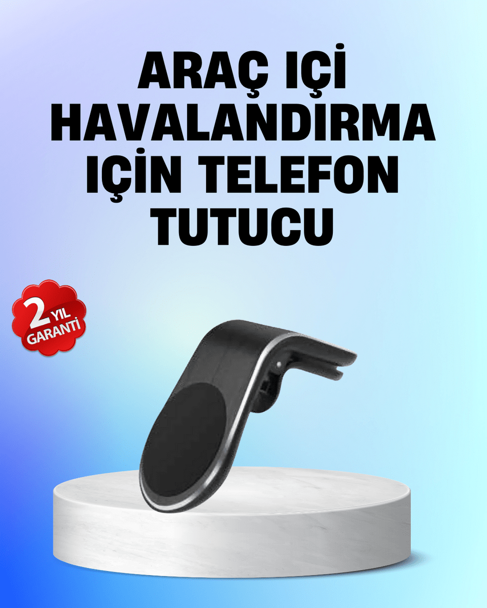 Manyetik Araç Telefon Tutucu – 360° Döner Kalorifer Petekli