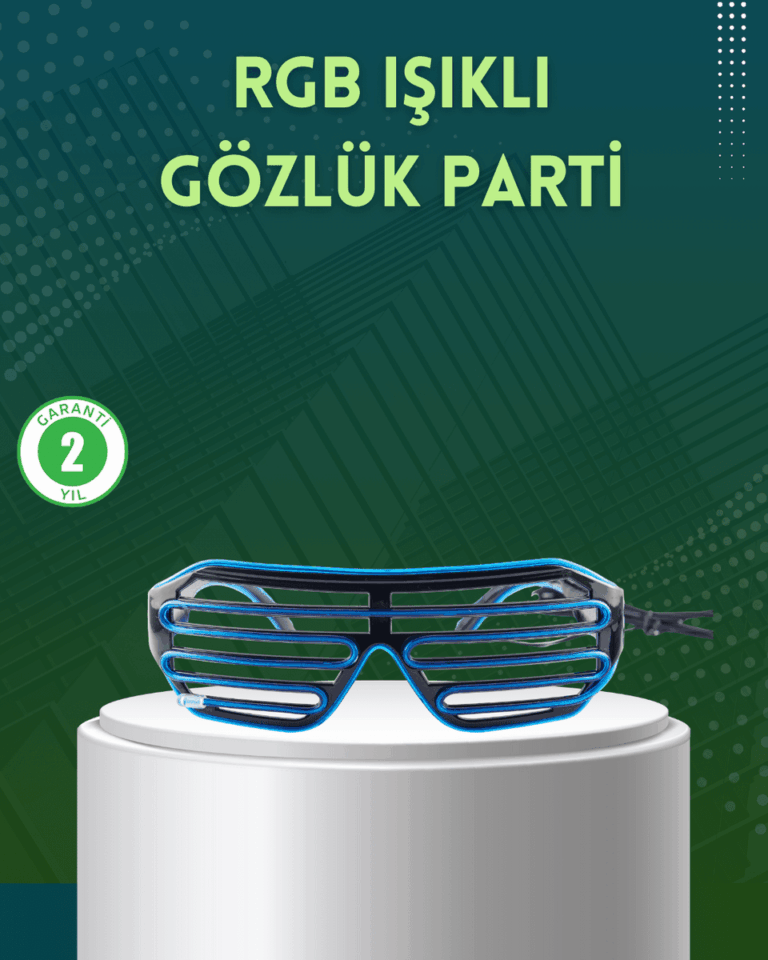 Işıklı LED Gözlük Parti Konser ve Etkinlik Aksesuarı