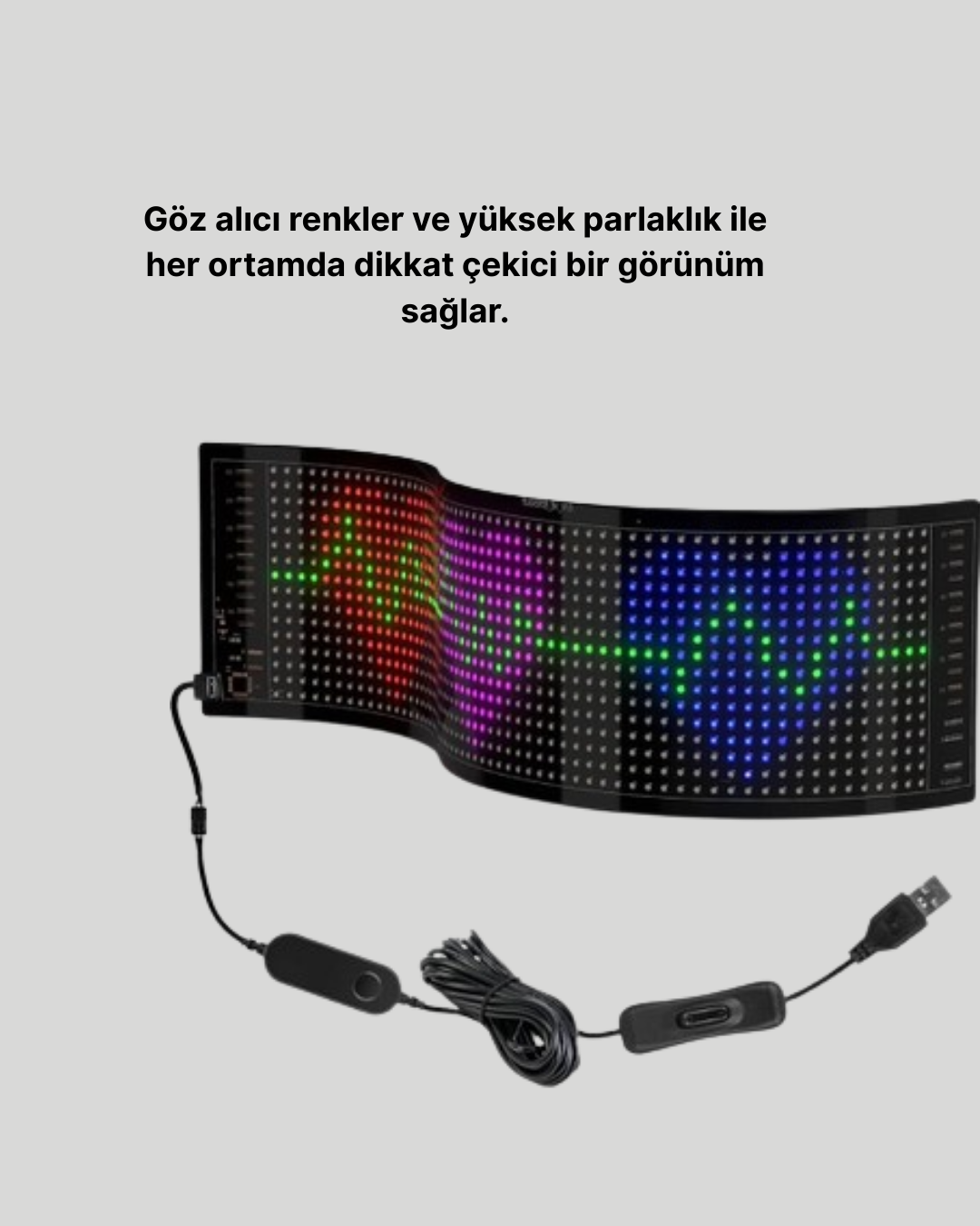 Gece Kullanıma Uygun Pixel RGB LED Panel Estetik Atmosfer Işığı