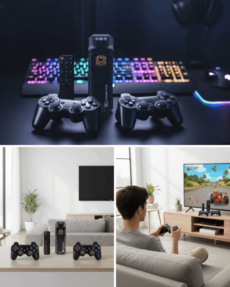 Kablosuz Gamepad Denetleyici Çift Sistem Retro Oyun Konsolu HDMI Uyumlu HD Çıkışlı