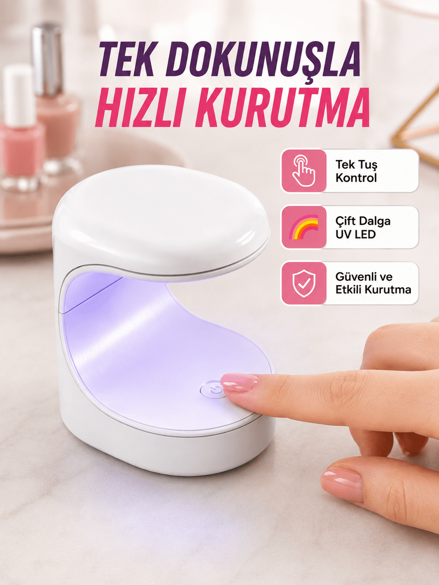 Mini Tırnak Kurutucu – Hızlı Kurutma İçin UVLED Işık Teknolojisi Yeni Nesil