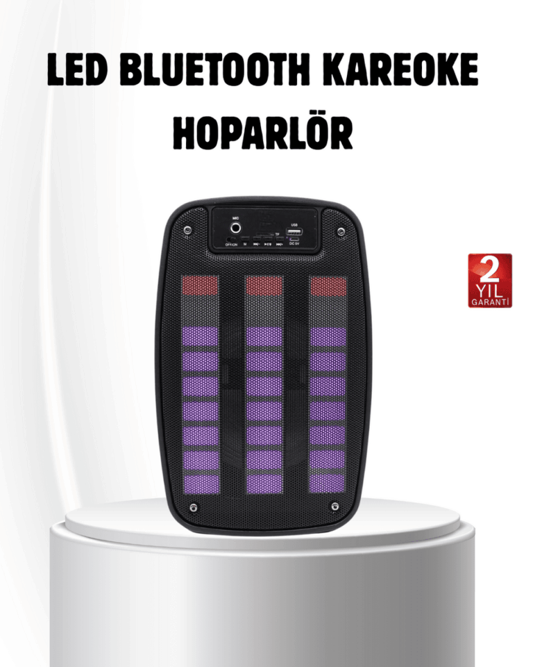 6.5” LED Işıklı GTS 1793 Bluetooth Hoparlör Güçlü Bass ve FM Destekli