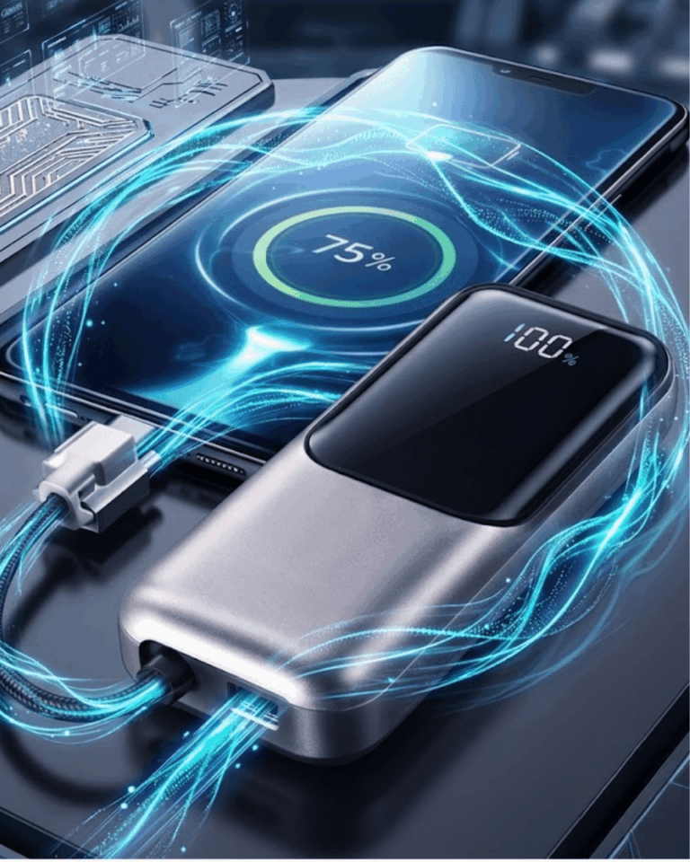 LED Ekranlı Süper Fast Charge Özellikli Mini Powerbank