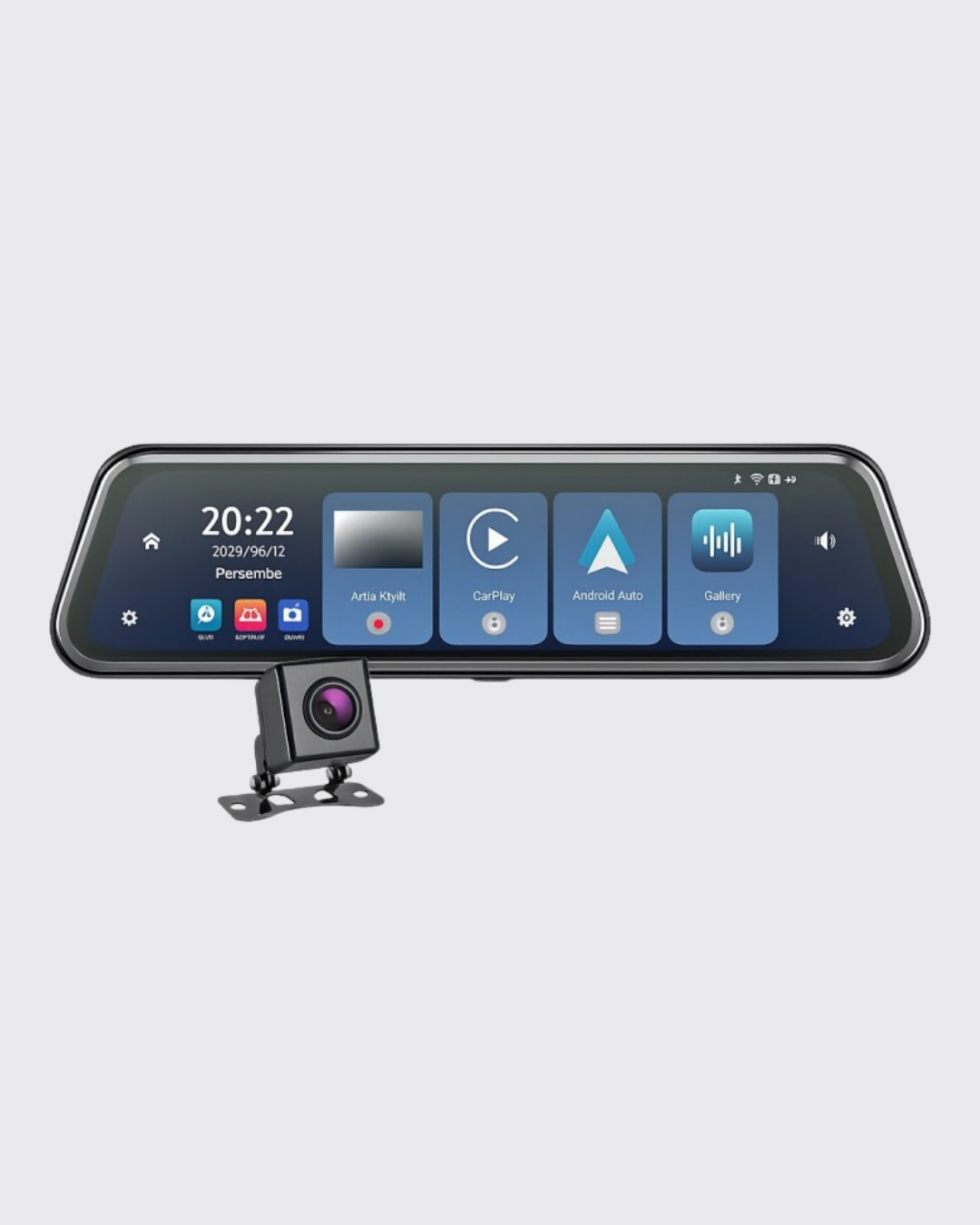 10 İnç Tam Dokunmatik Dikiz Aynası Kamera Ön Arka Full HD