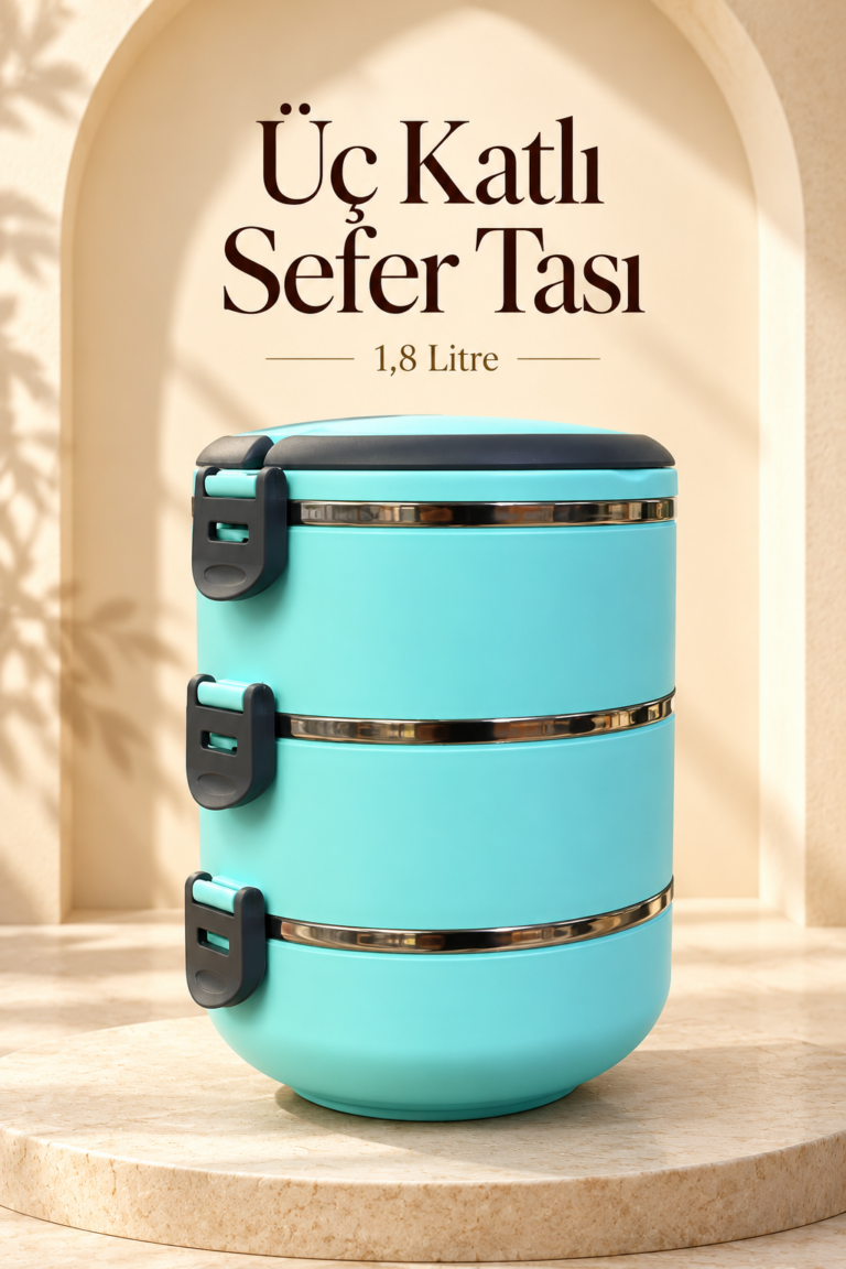 Sızdırmaz Yemek Taşıma Kabı Ayrılabilir Üç Katlı Sefer Tası