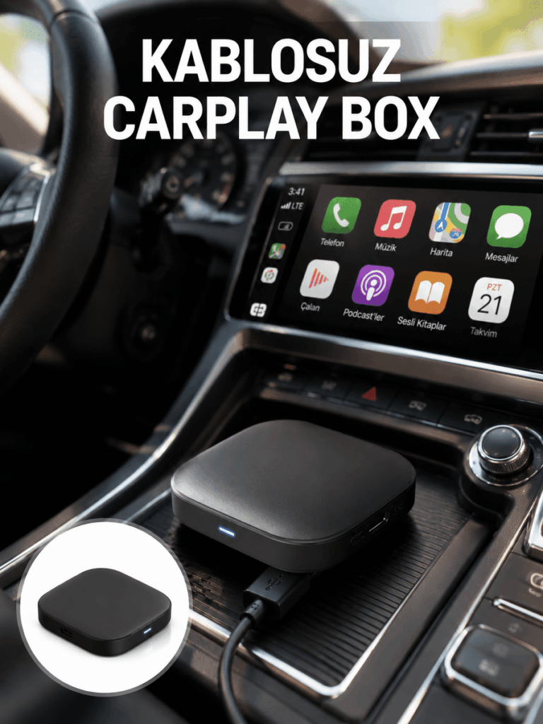 5.8GHz WiFi Destekli Kablosuz Android Auto Dönüştürücü Yeni Nesil