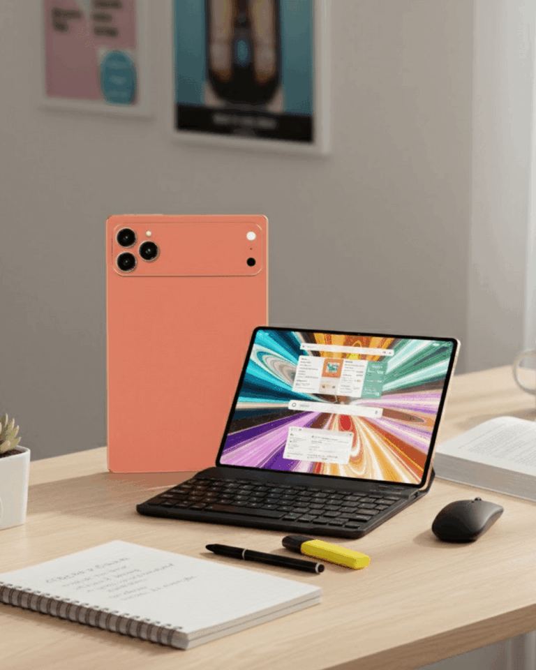 Klavyeli Android Tablet Geniş Hafıza Seçenekleri ve IPS Ekran