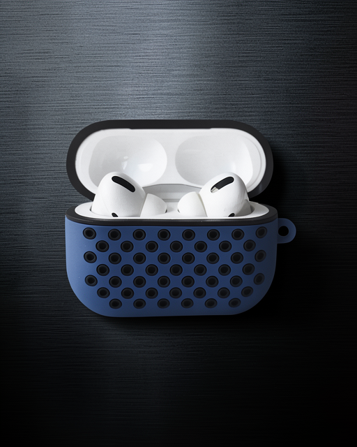 Apple Airpods Pro 2 (2.nesil) Spor Delikli Kılıf - Lacivert-siyah