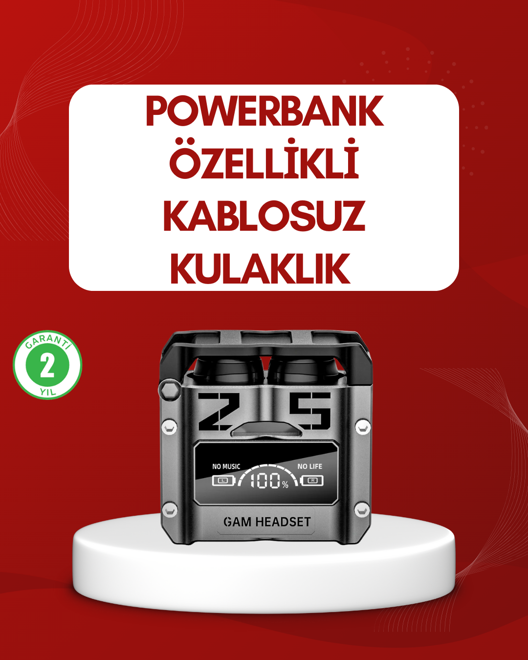 ANC Aktif Gürültü Önleyici Kablosuz Bluetooth Kulaklık