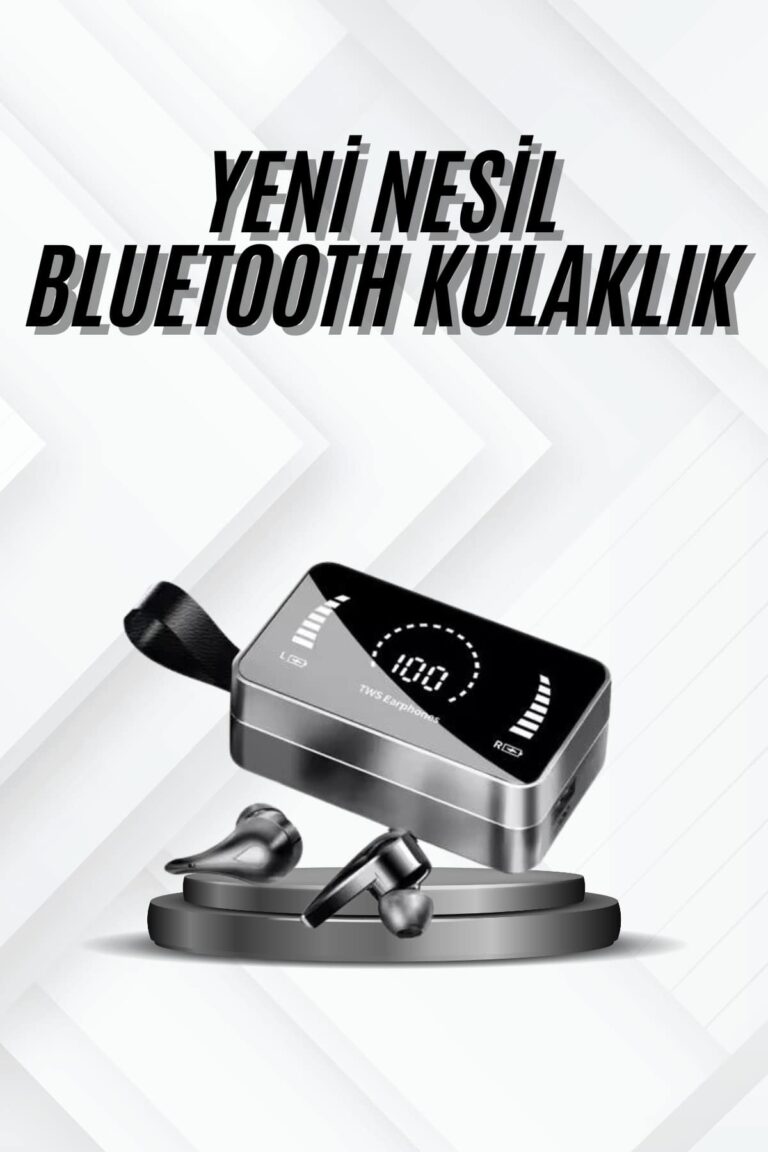 TWS Bluetooth Kulaklık Kablosuz Uzun Pil Ömrü Dijital Göstergeli Powerbank