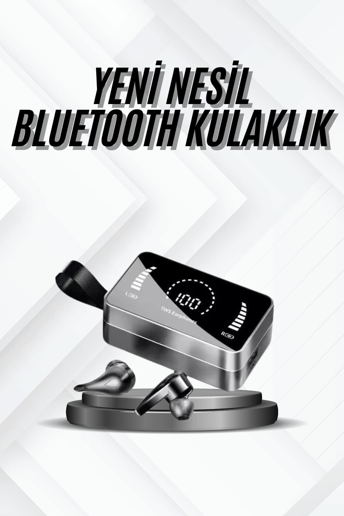 TWS Bluetooth Kulaklık Kablosuz Uzun Pil Ömrü Dijital Göstergeli Powerbank