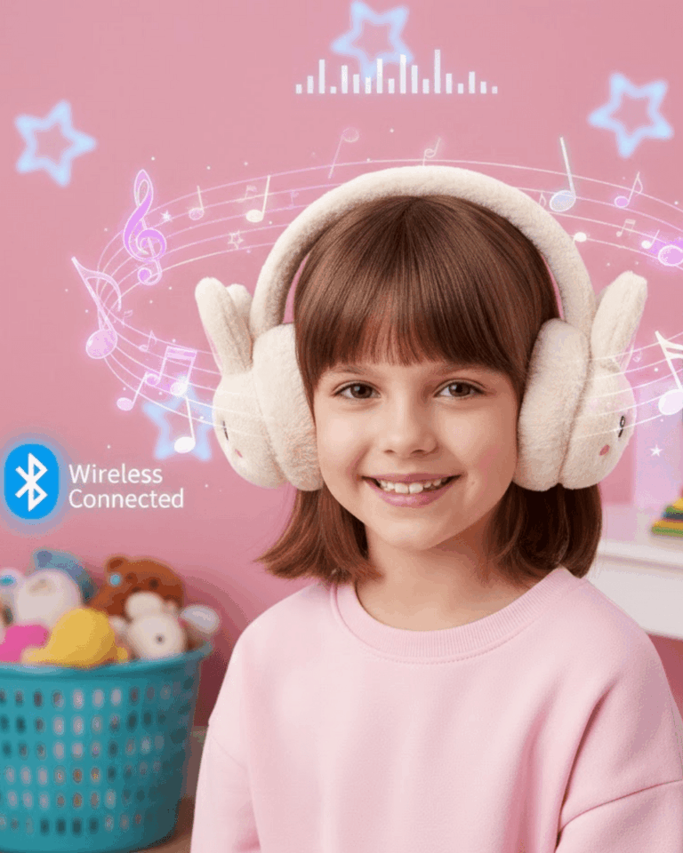 Kablosuz Peluş Bluetooth Kulaklık Mikrofonlu Şarjlı Müzik Çalar