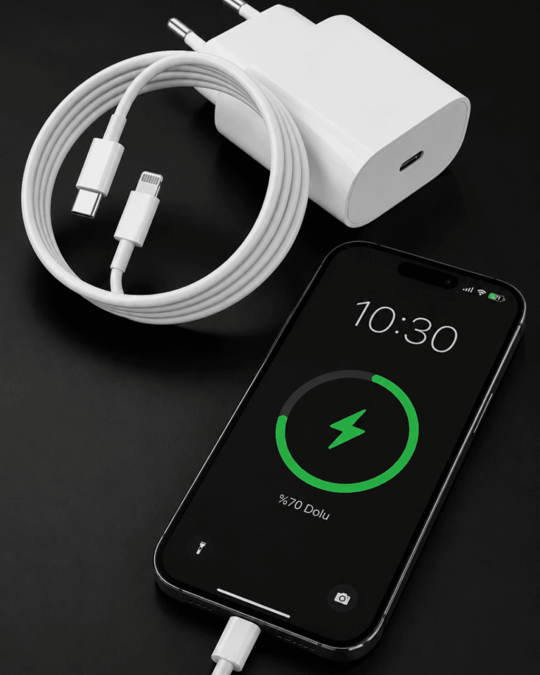 iPhone 14 13 12 11 8 Plus 7 Uyumlu 20W PD Hızlı Şarj Seti