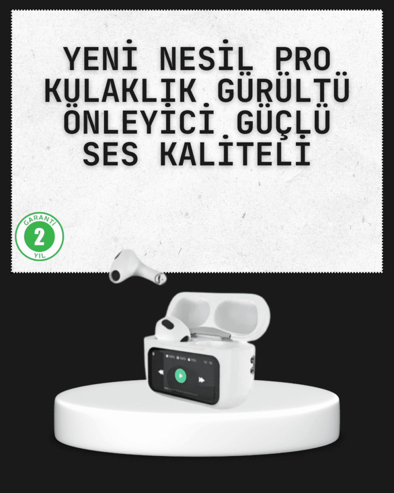 Akıllı Sensörlü Su Geçirmez Bluetooth Kulaklık Güçlü Batarya ve Bass