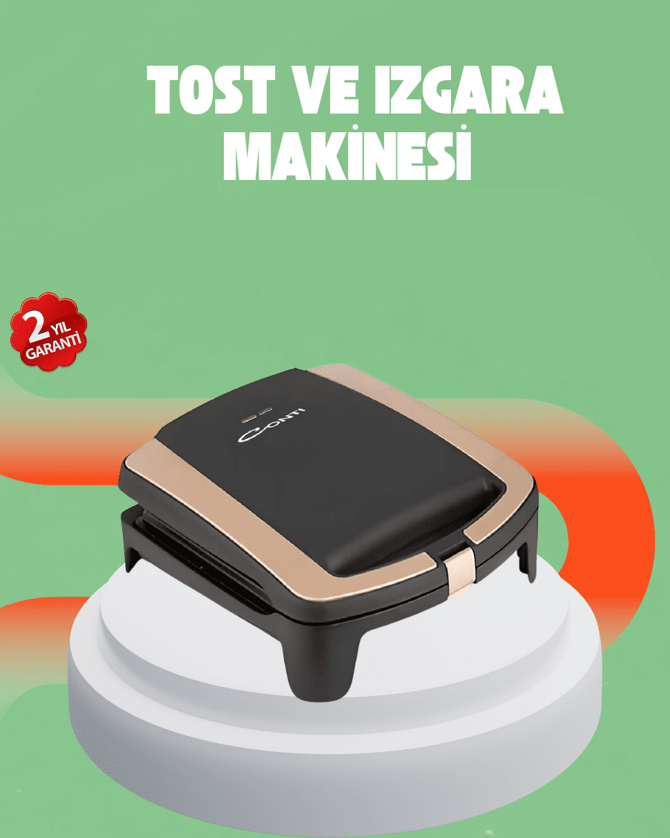 Tost Makinesi 4 Dilim Kapasite 1500 Watt Hızlı Isıtma