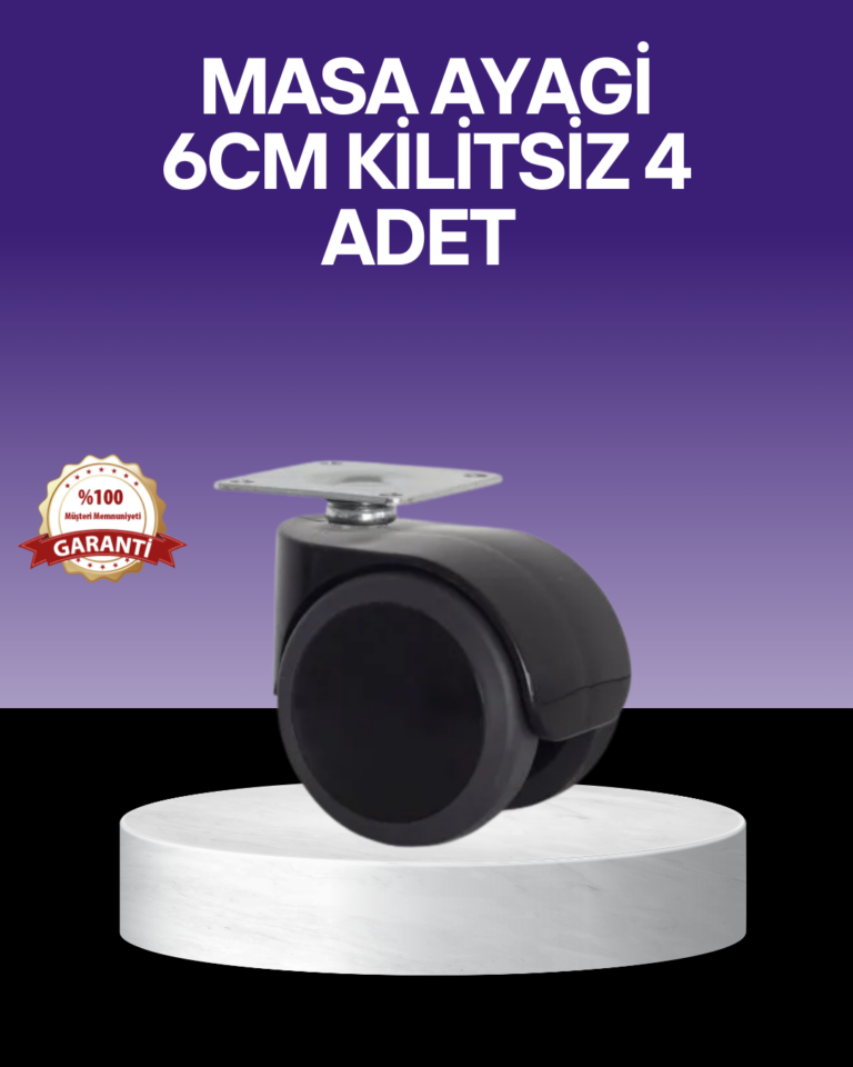 Çok Amaçlı Kilitsiz Masa Ayağı Tekerleği 6 cm