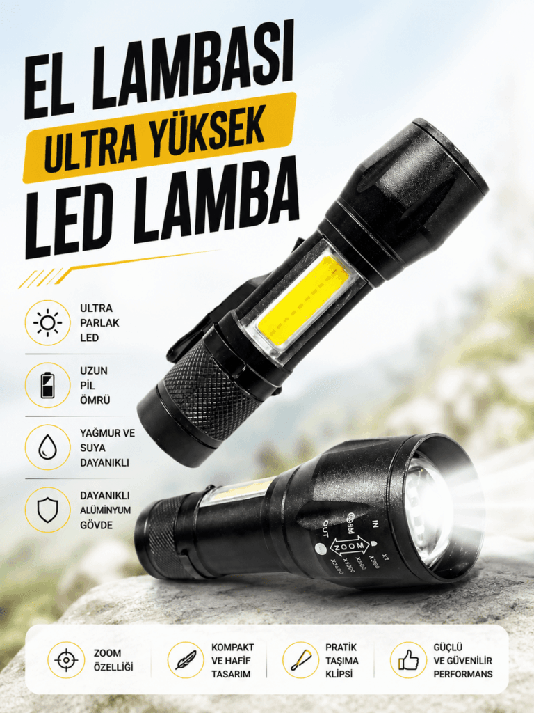 HS-41 EL LAMBASI Ultra Yüksek Led Lamba