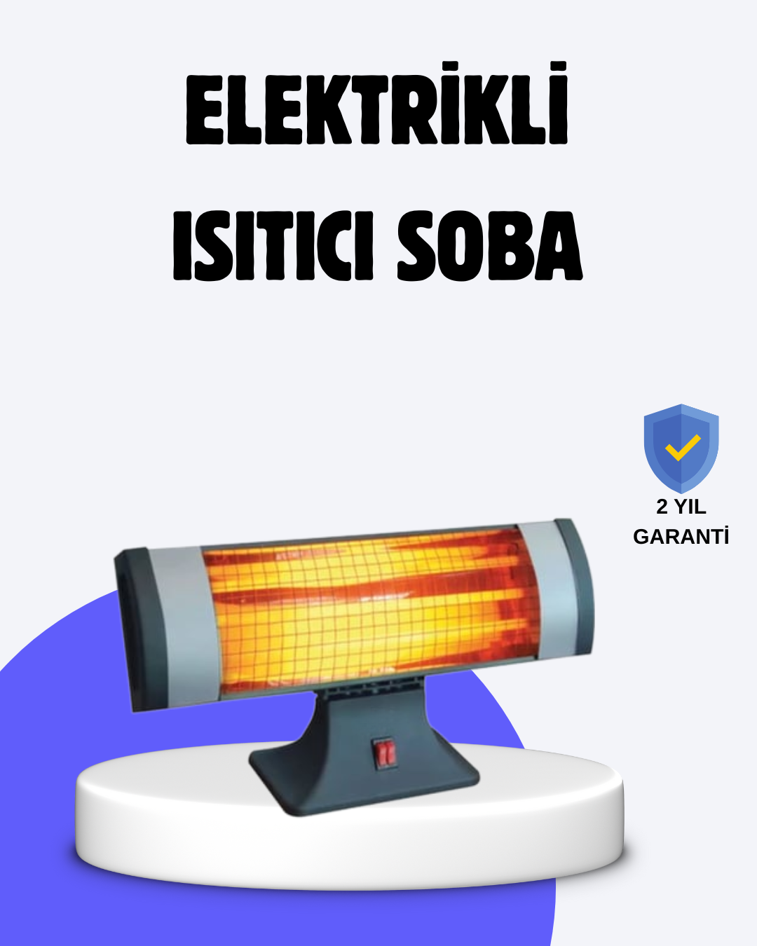Taşınabilir Infrared Isıtıcı Aşırı Isınma Korumalı