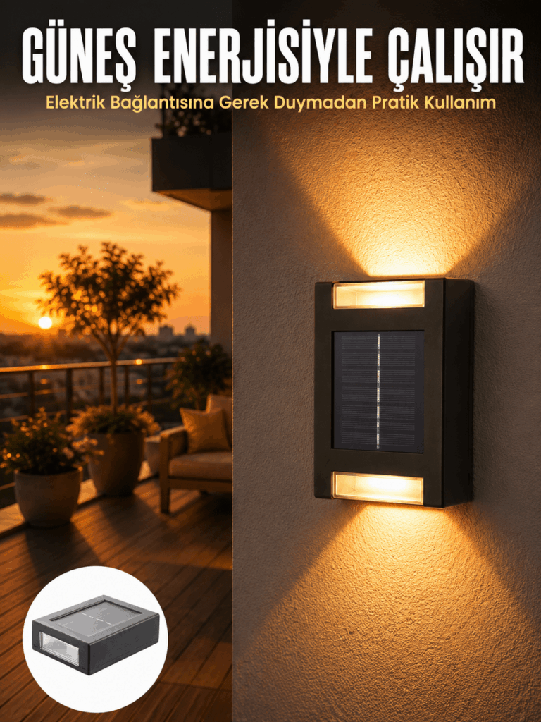 Dekorasyon Aplik Işık Güneş Enerjili Aydınlatma Dekoratif Aydınlatma Yeni Nesil