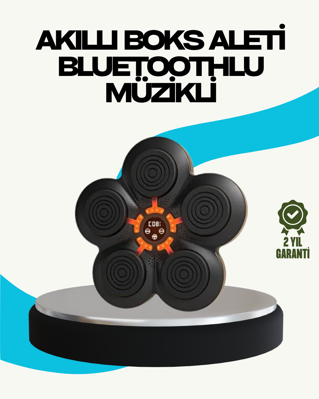 Ev Tipi Akıllı Boks Duvar Paneli Müzikli Bluetoothlu Refleks Geliştirme Cihazı