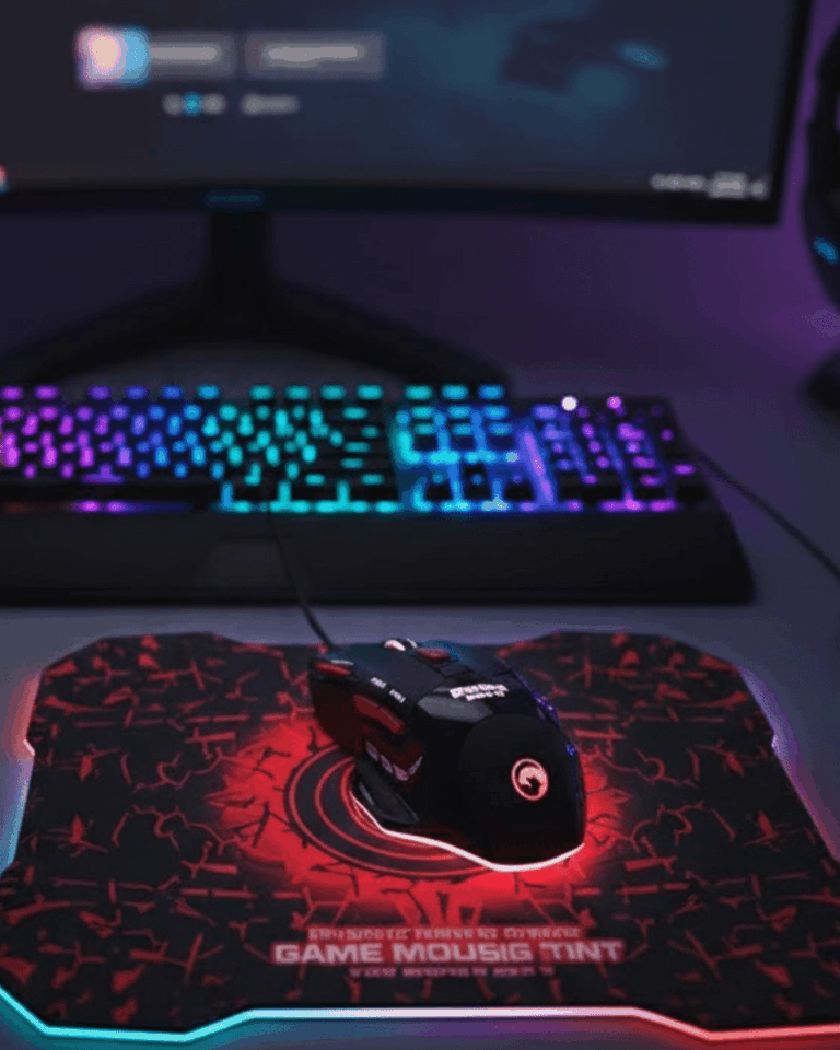 Işıklı Oyuncu Mouse ve Mousepad Seti Ergonomik Tasarım ve RGB Aydınlatma