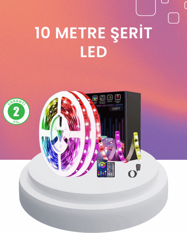 10 Metre Telefon Kontrollü Smart Şerit Led USB RGB Kumandalı