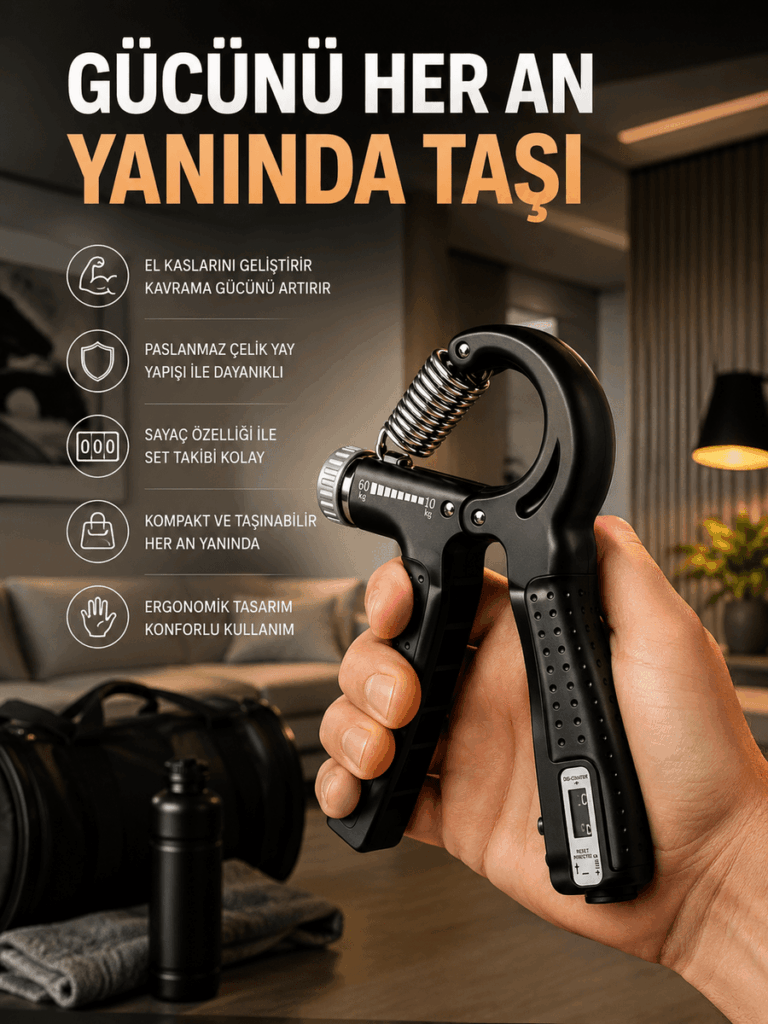 Portatif Ayarlanabilir El Yayı Sayaçlı Dayanıklı Çelik Yay Yeni Nesil